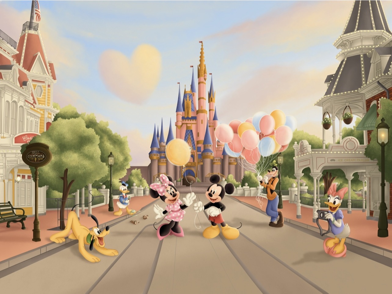 Mickey and Minnie on Main Street USA by Kyree Tilsher